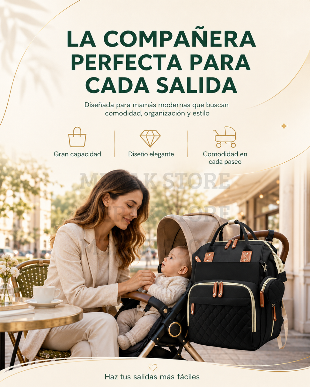 Pañalera Multiusos para Bebé con Cambiador Expandible 💼👶