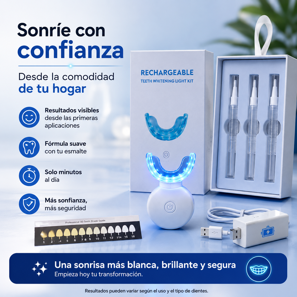 Kit LED para Blanqueamiento Dental en Casa