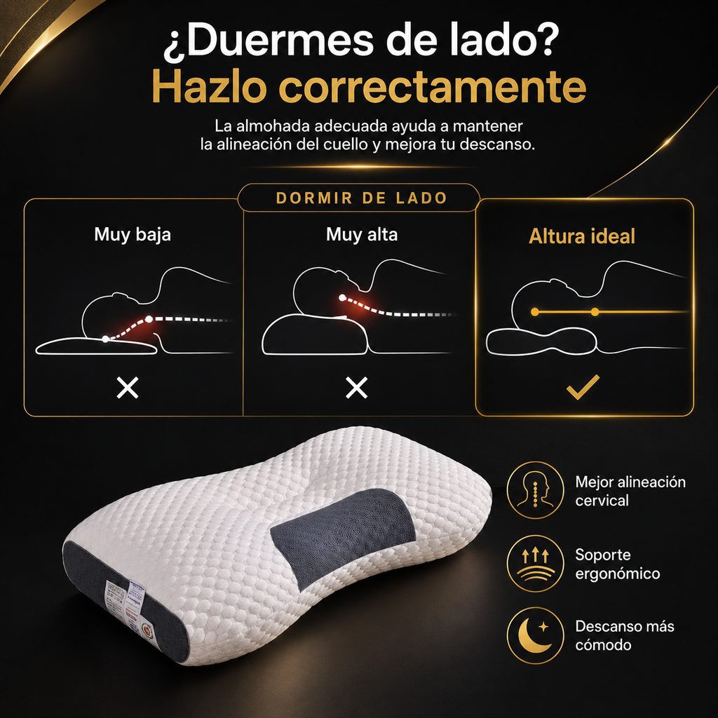 Combo 2 Almohadas Ergonómicas Cervicales para un Descanso Reparador