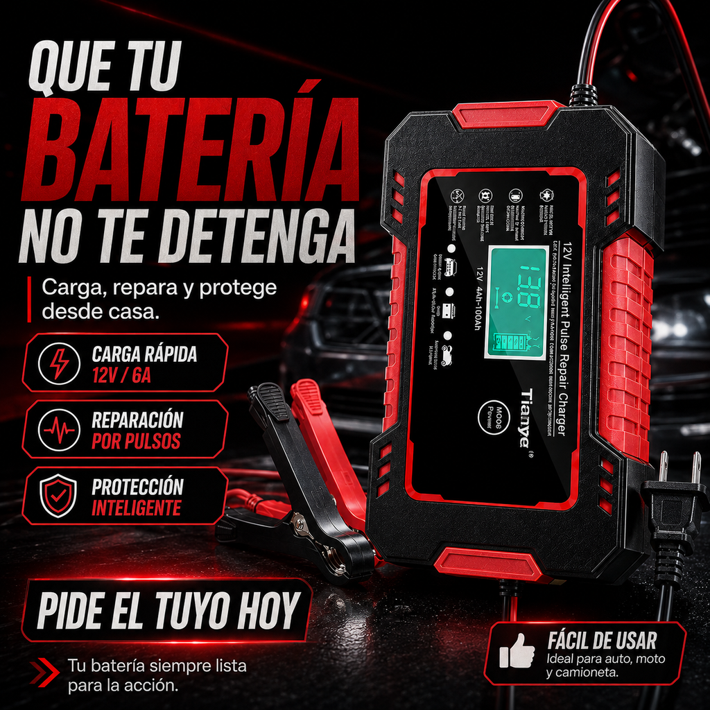 INICIADOR BATERIA - VUELVE A ARRANCAR TU VEHÍCULO EN MINUTOS