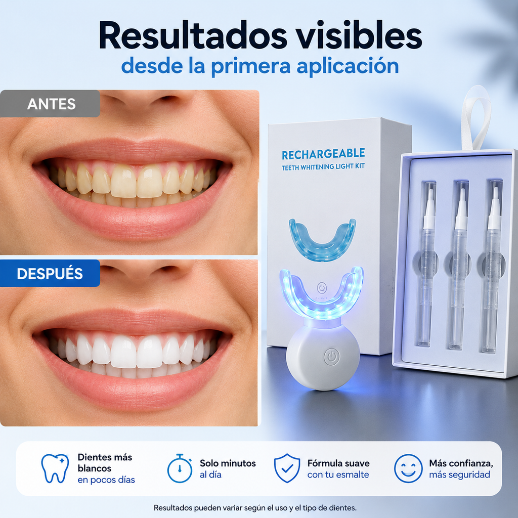 Kit LED para Blanqueamiento Dental en Casa