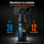 Botella Térmica con Soporte Magnético para Celular 360°