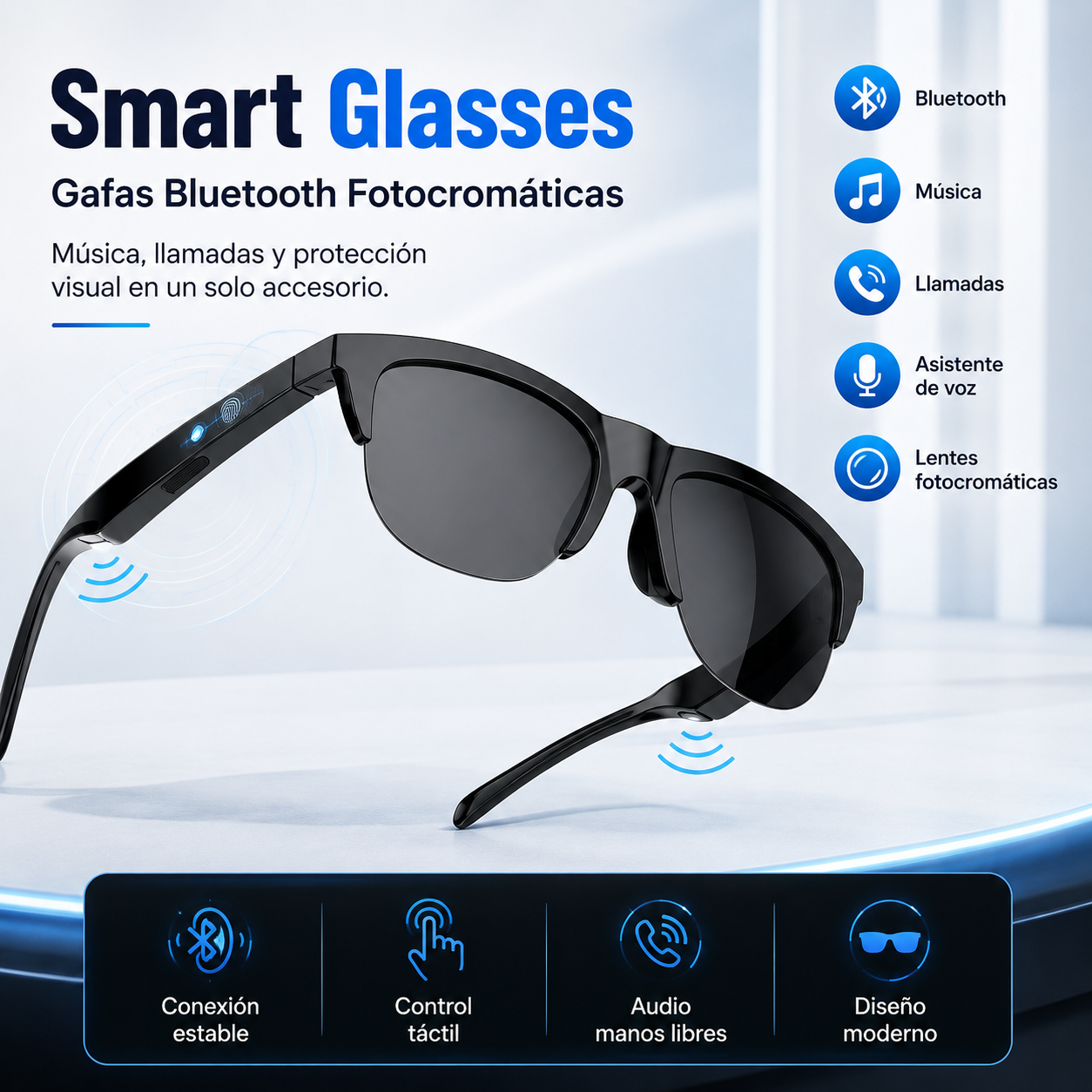[PROMO] GAFAS BLUETOOTH + LENTES FOTOCROMÁTICAS
