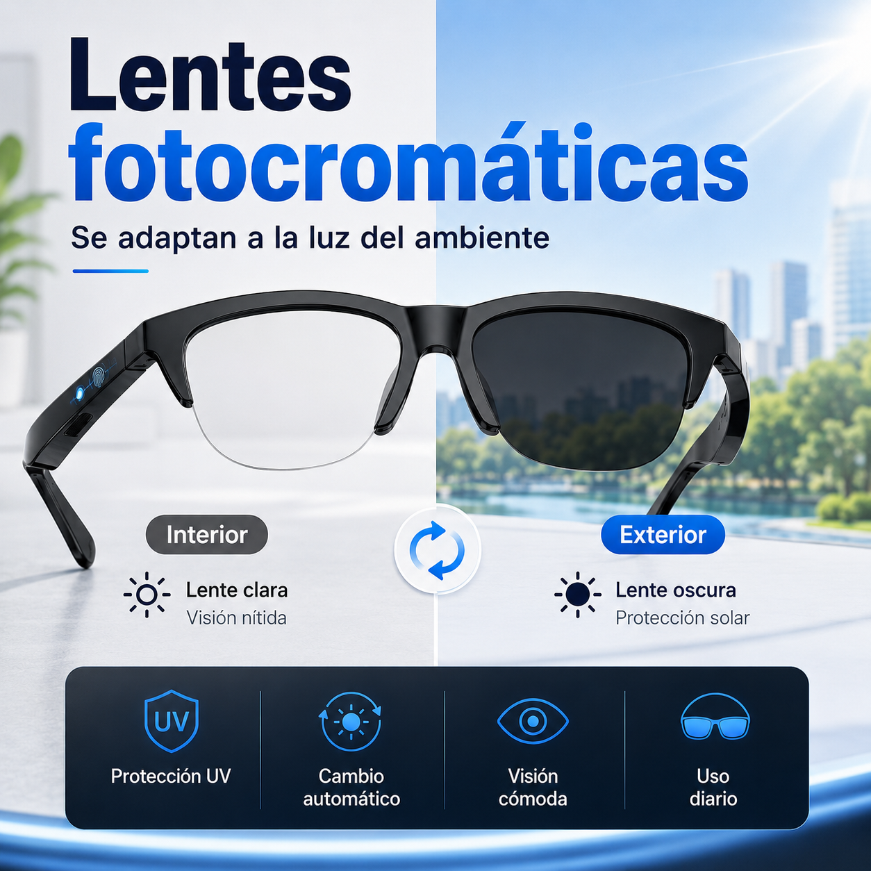 [PROMO] GAFAS BLUETOOTH + LENTES FOTOCROMÁTICAS