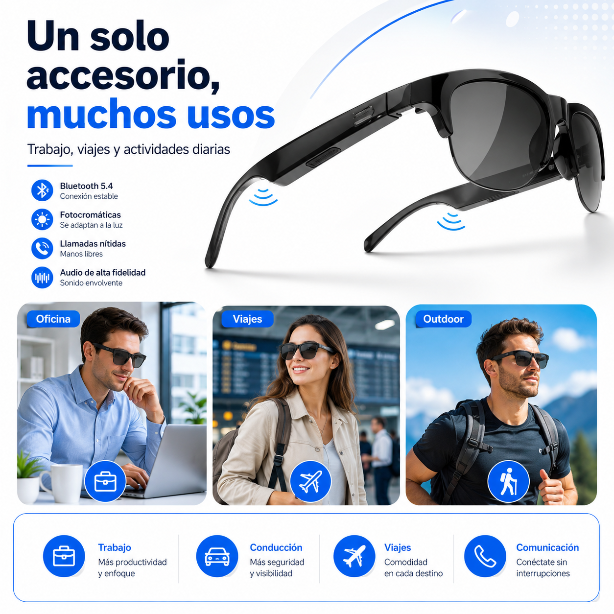 [PROMO] GAFAS BLUETOOTH + LENTES FOTOCROMÁTICAS