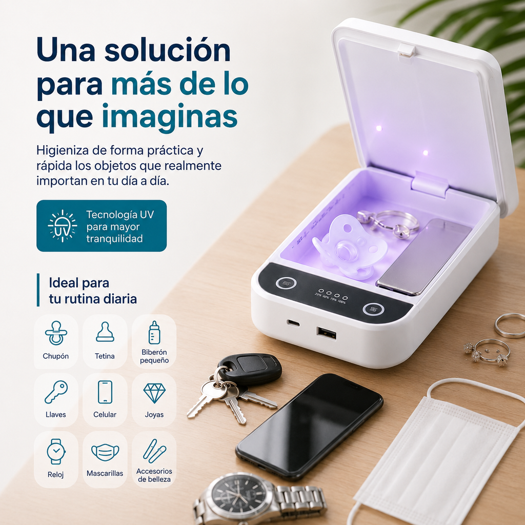 Esterilizador UV Portátil Multiuso para Chupetes y Accesorios