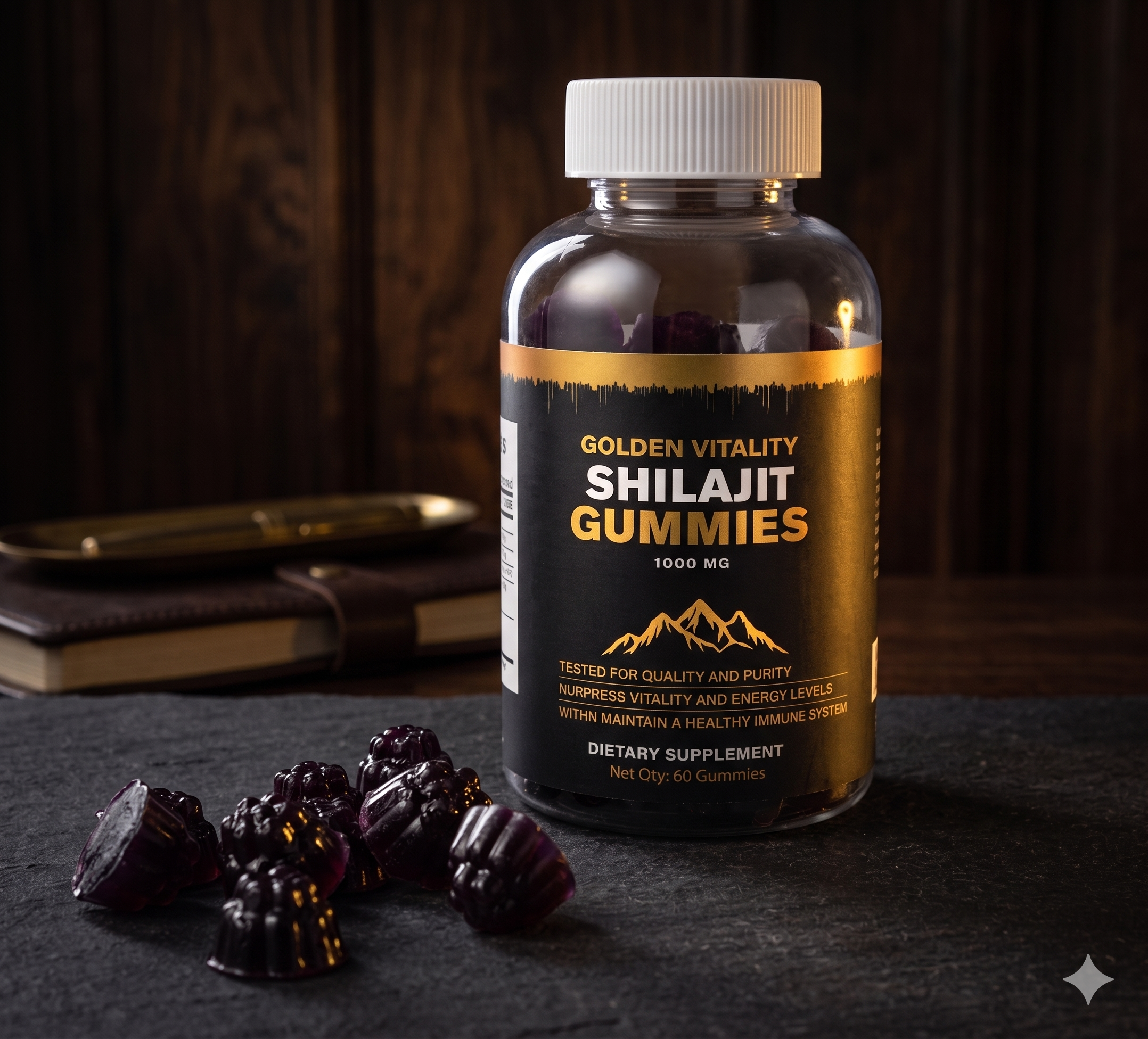 Combo X2 Golden Vitality Shilajit Gummies 1000 mg | 120 Gomitas