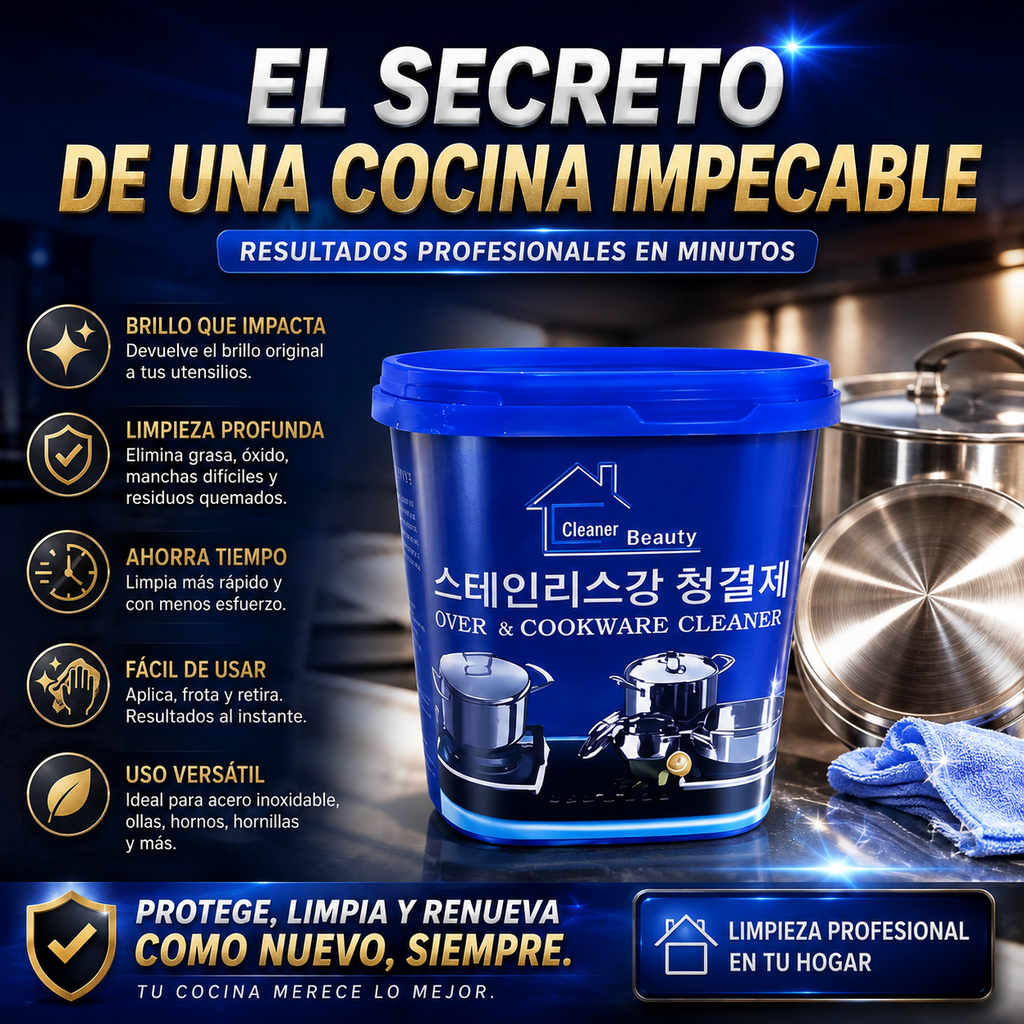 Pasta Quita Grasa 500g para Devolver el Brillo a Ollas y Hornillas