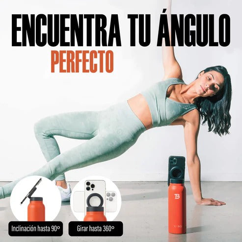 Garrafa Térmica con Soporte Magnético para Celular 360°